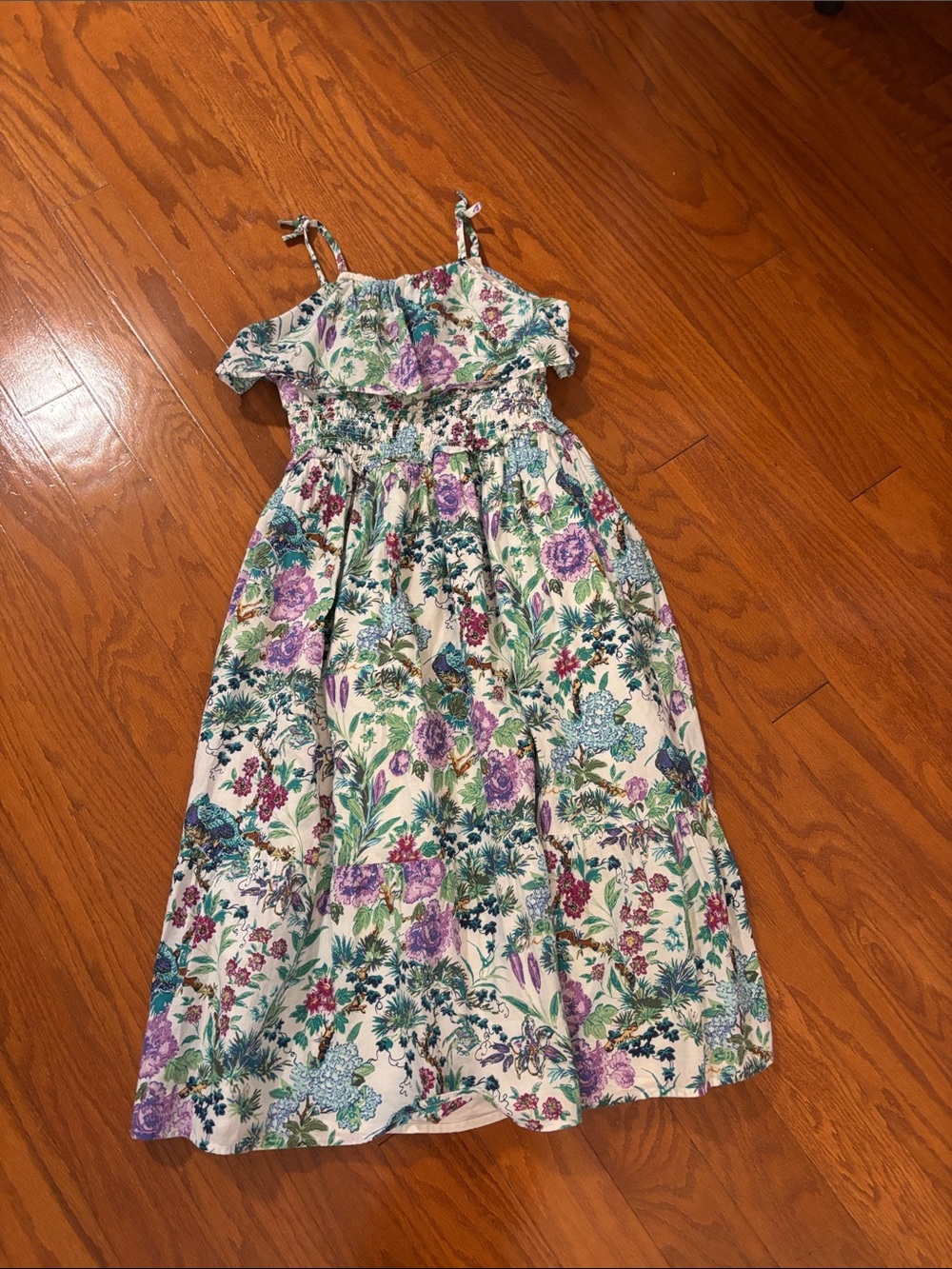 Janie and Jack Girls - Purple & Green Floral dress